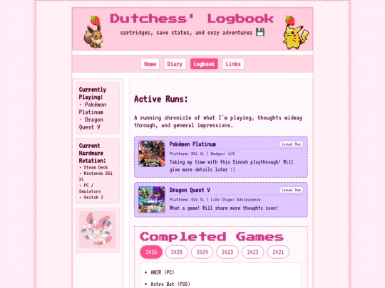 Logbook screenshot