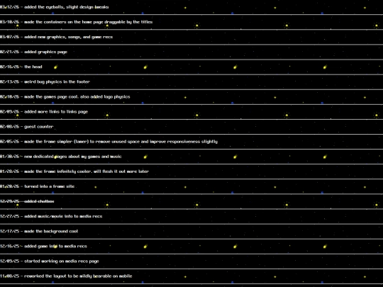 archive/changelog screenshot