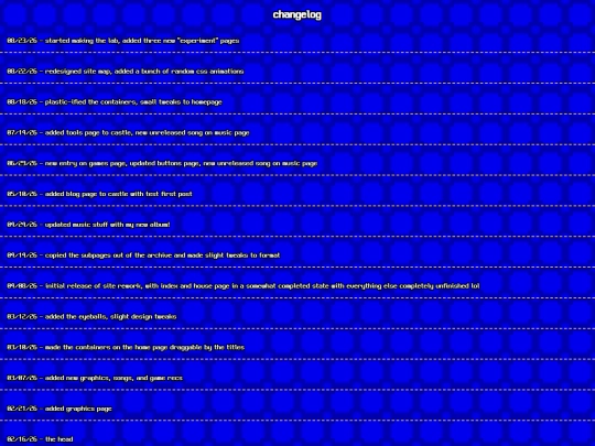 changelog screenshot