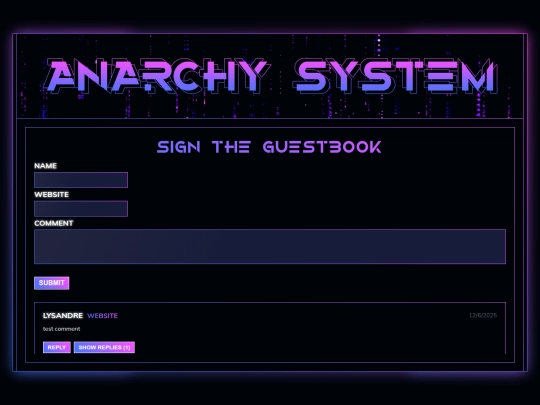 guestbook screenshot
