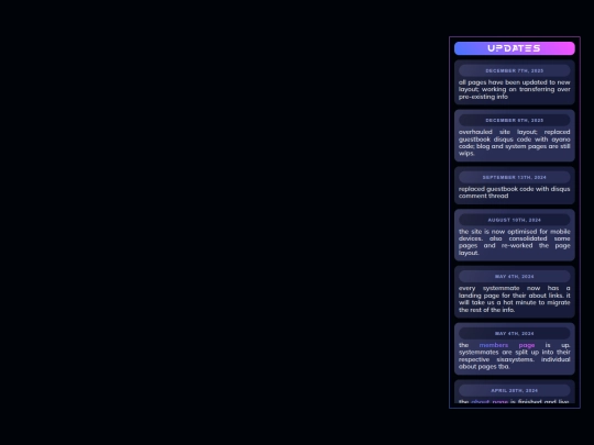 updates screenshot