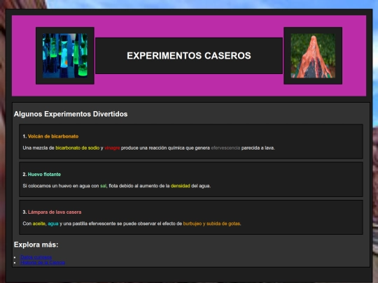 experimentos caseros screenshot