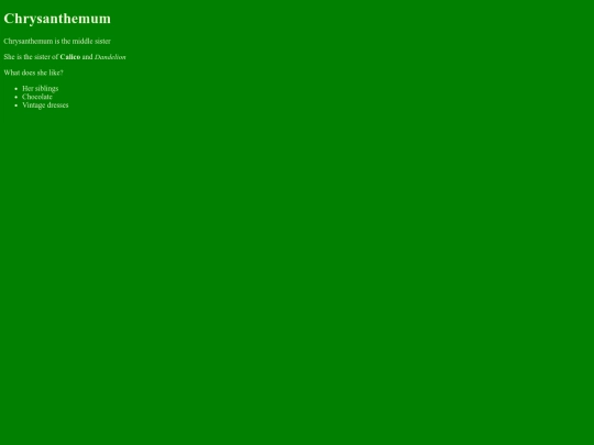 Chrysanthemum screenshot