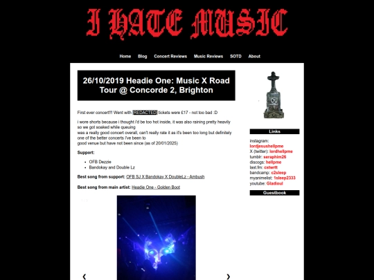 blog/concerts/headieone2019 screenshot