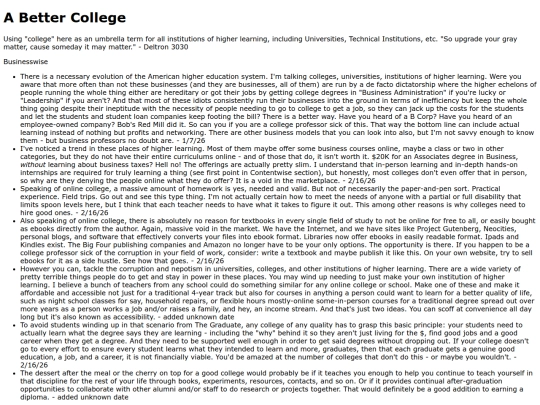 abettercollege screenshot