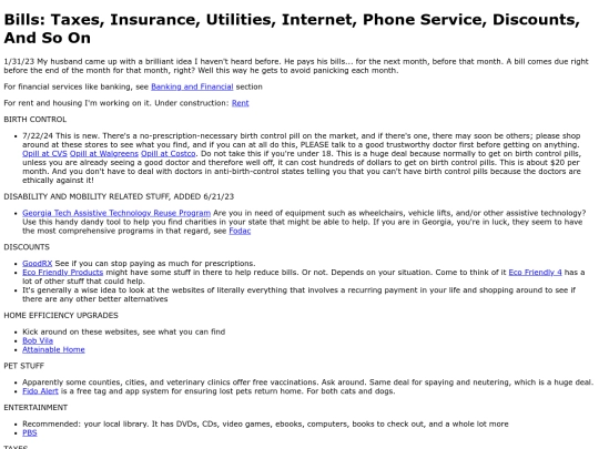 bills screenshot