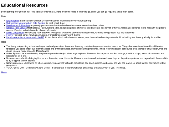 educationalresources screenshot
