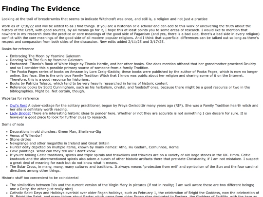 findingtheevidence screenshot