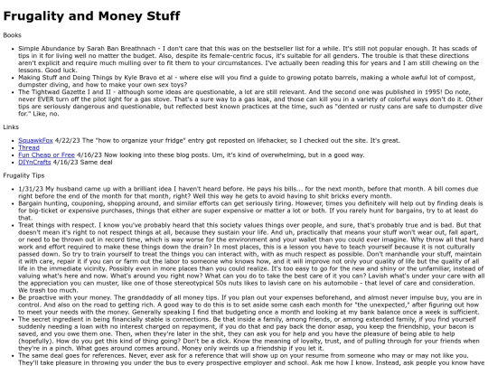 frugalityandmoneystuff screenshot