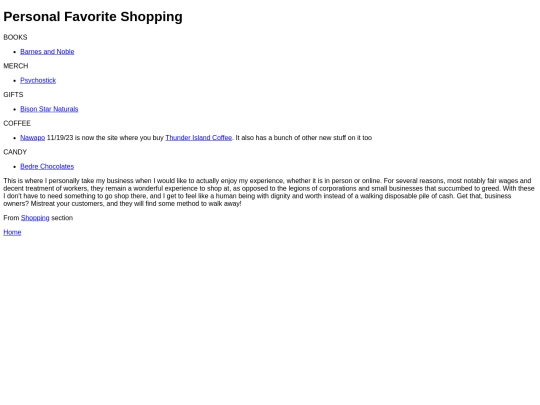 personalfavoriteshopping screenshot
