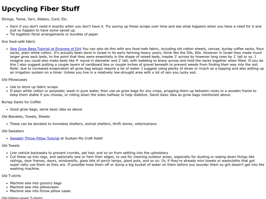 upcyclingfibers screenshot
