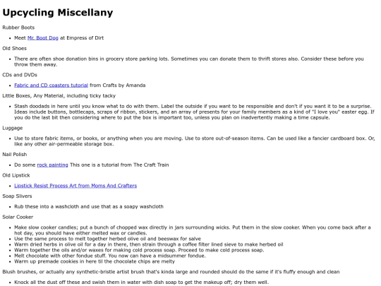upcyclingmiscellany screenshot
