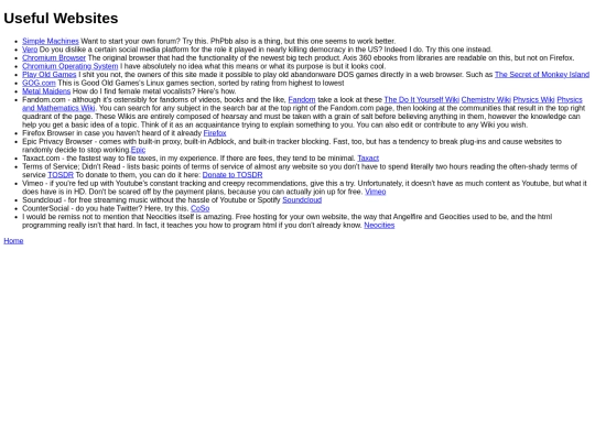 usefulwebsites screenshot