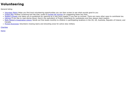volunteering screenshot