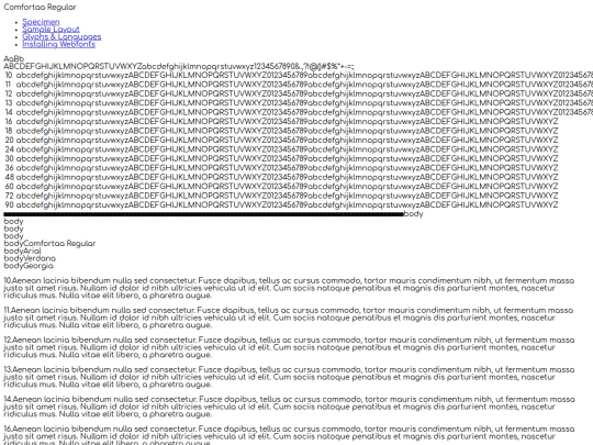 comfortaa-variablefont_wght-demo screenshot