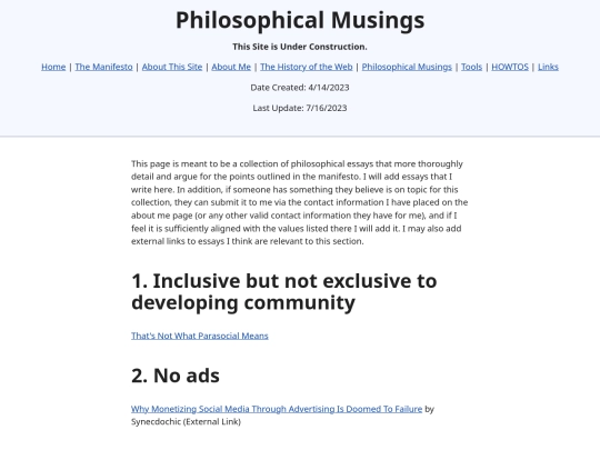 philosophy screenshot