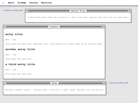 page-template screenshot