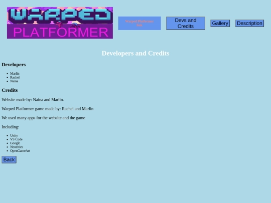 devs&credits screenshot
