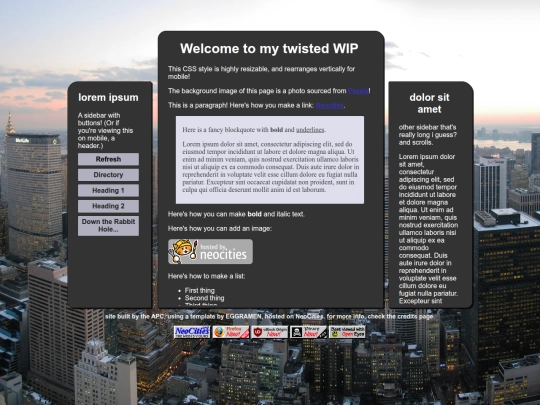 testpage screenshot