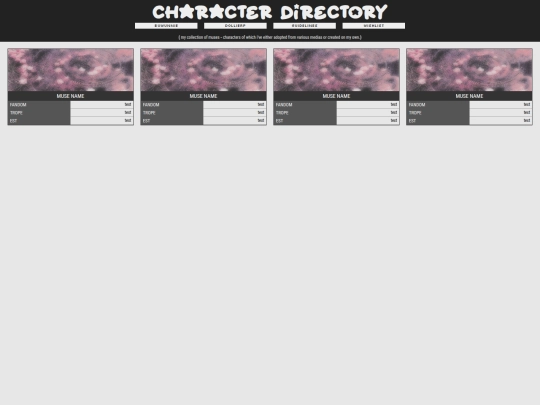 character-pages screenshot