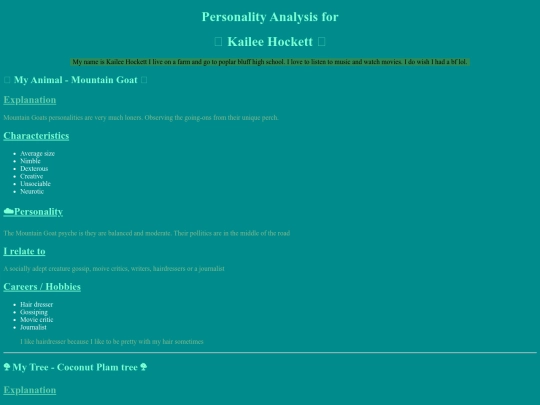 personatilty screenshot
