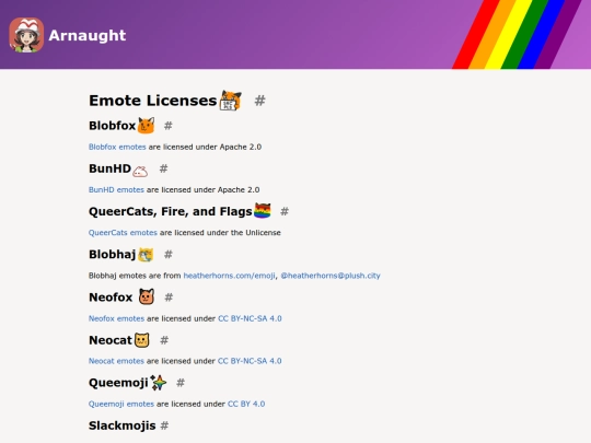 emote-licenses screenshot
