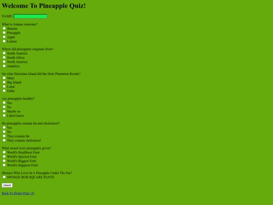 pineapplequiz screenshot