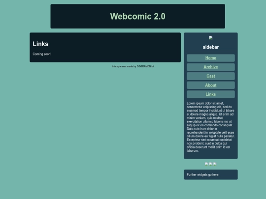 Art Page/Webcomic/webcomiclinks screenshot