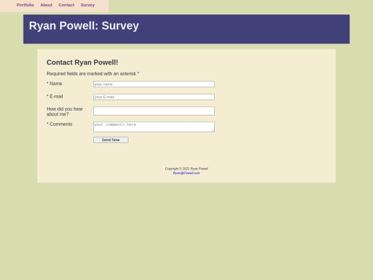 survey screenshot