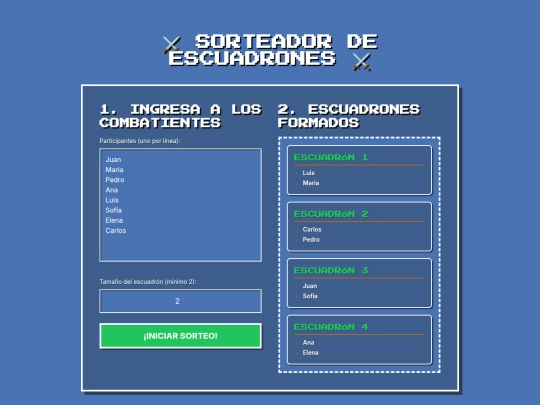 sorteador-de-equipos screenshot