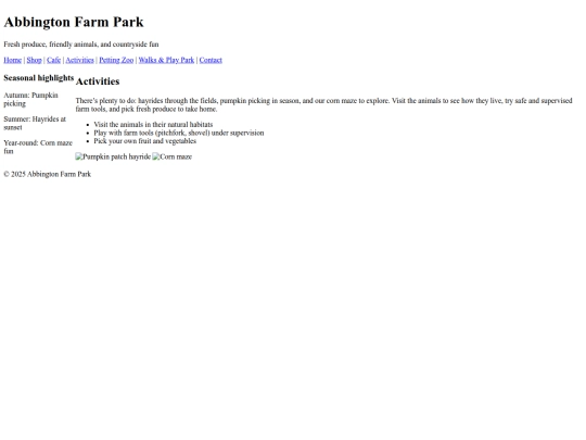 activities screenshot