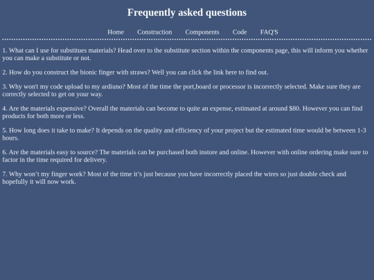 faq screenshot