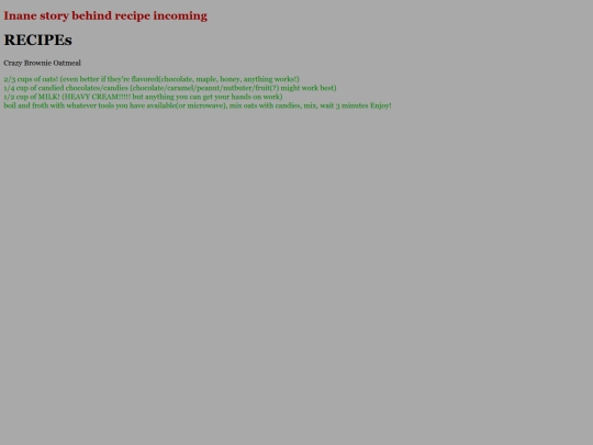 RECIPES screenshot