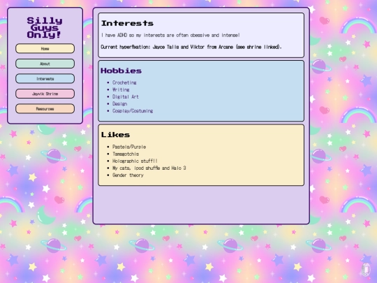 interests screenshot