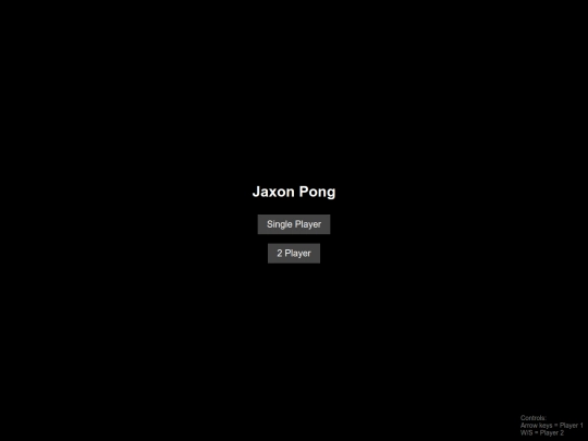 Pong screenshot