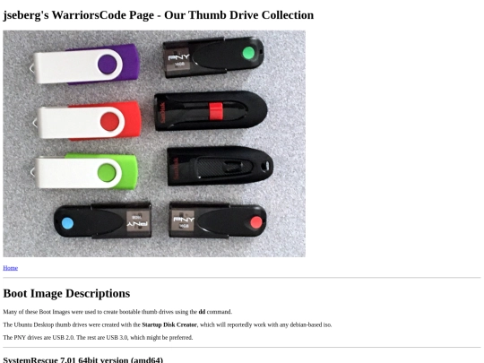 warriorscode/thumb-drive-collection screenshot