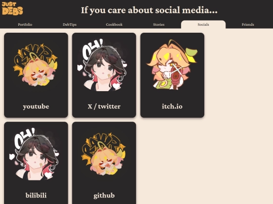 socials screenshot