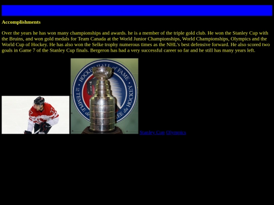 Bergeronaccomplishments screenshot