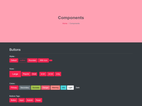 components screenshot