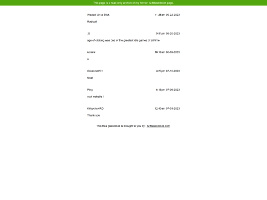 guestbook_archive screenshot