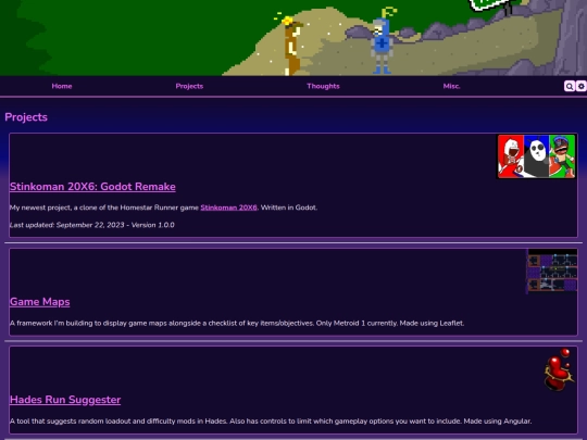 projects screenshot