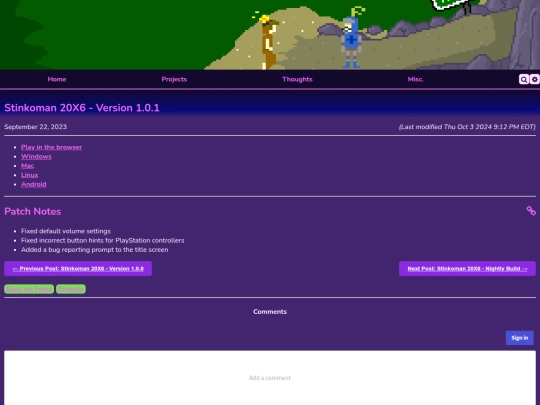 projects/stinkoman/1.0.1 screenshot