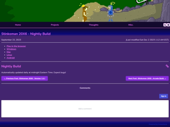 projects/stinkoman/nightly screenshot