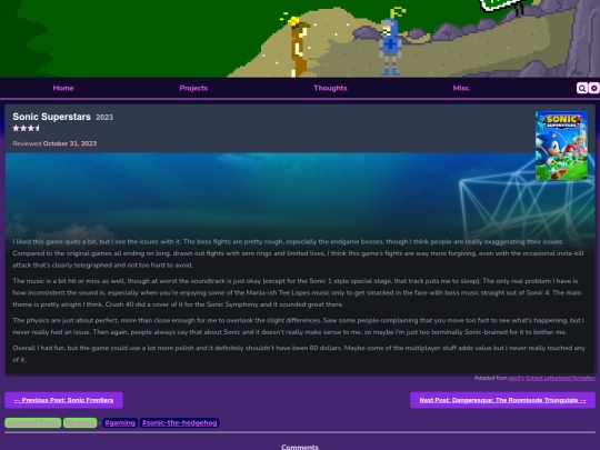 thoughts/reviews/games/sonic-superstars screenshot