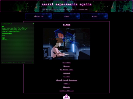 links screenshot
