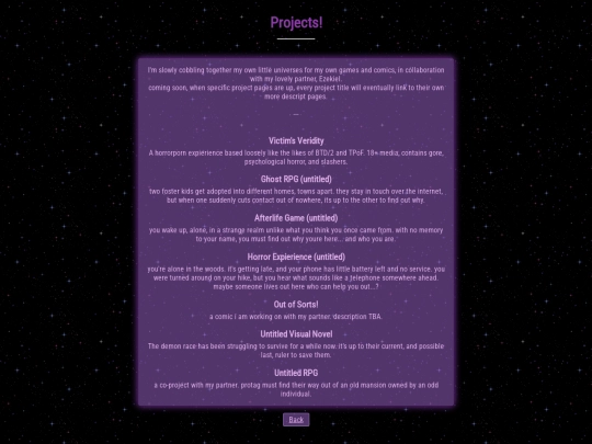 projects screenshot