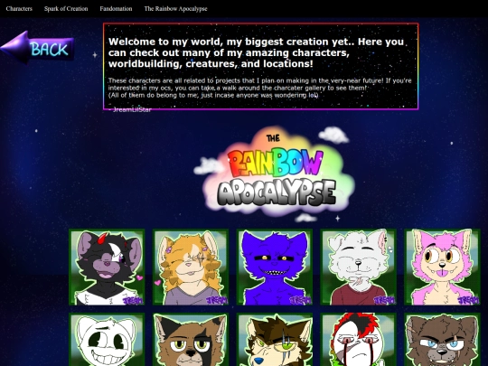Characters screenshot