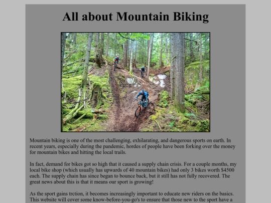 Full_Website_Assignment/mountainbiking screenshot