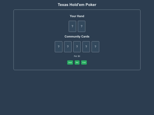 Poker screenshot