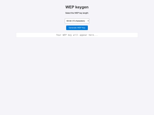 WEP_Keygen screenshot